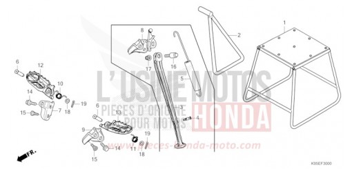 MARCHE/BEQUILLE CRF250RXN de 2022
